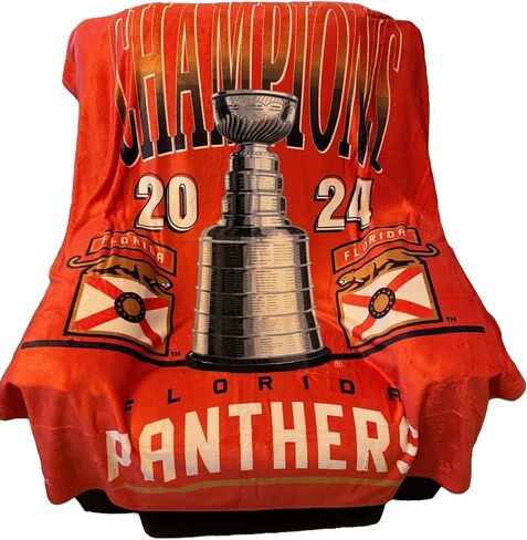 Northwest Florida Panthers 2024 NHL Stanley Cup Champions 50 x 60 inches Silk Touch Throw Blanket in Saudi Arabia