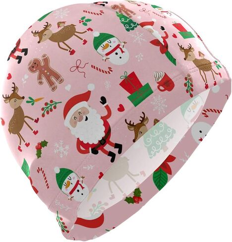 Swimming Cap Unisex Adult Swim Cap for Men Women Polyester Funny Animal Pattern in Kuwait