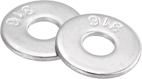uxcell 100 قطعة M3 غسالة مسطحة، 316 الفولاذ المقاوم للصدأ 3.2 مم معرف × 9 مم OD × 0.8 مم سمك لبرغي المسمار، إصلاح المصانع، المطابخ، المحلات التجارية، والبناء الخارجي، فضي in Saudi Arabia