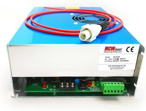 MCWlaser 100W CO2 Laser Power Supply DY13 for 90W 100W Laser Tubes 110V Power Supply for RECI W2/S2 Laser Tube in Saudi Arabia