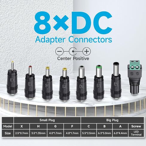 UL Listed 12V 2A 10ft Power Supply Adapter, Regulated 12Volts 2000mA 24W AC Adapter Charger Replacement for LED Strip Light CCTV Camera BT Speaker GPS Webcam Router DC12V Transformer and More in Saudi Arabia