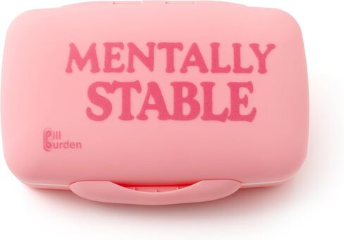Pill Organizer, Cute Pill Organizer, Weekly Pill Organizer, Pill Organizer for Vitamins, Silicone Pill Organizer, Pink, Mentally Stable, Large in Saudi Arabia