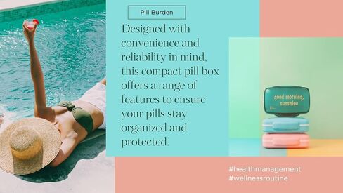 Pill Organizer, Cute Pill Organizer, Weekly Pill Organizer, Pill Organizer for Vitamins, Silicone Pill Organizer, Pink, Mentally Stable, Large in Saudi Arabia