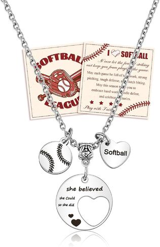 Softball/Soccer/Basketball Necklace for Women Teen Girls Gift Ideas for Christmas Graduation Birthday in Saudi Arabia