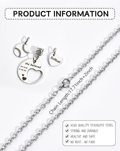 Softball/Soccer/Basketball Necklace for Women Teen Girls Gift Ideas for Christmas Graduation Birthday in Saudi Arabia