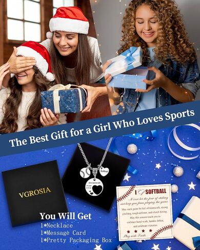 Softball/Soccer/Basketball Necklace for Women Teen Girls Gift Ideas for Christmas Graduation Birthday in Saudi Arabia