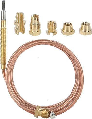 Gas Thermocouple Kit, Heater Protection Equipment Temperature Sensing Probe with Nut Replacement Thermocouple for Gas Furnaces and Fireplace(600mm) in Saudi Arabia
