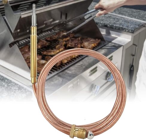 Gas Thermocouple Kit, Heater Protection Equipment Temperature Sensing Probe with Nut Replacement Thermocouple for Gas Furnaces and Fireplace(600mm) in Saudi Arabia