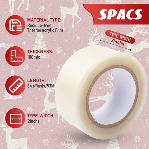 Frienda 4 Rolls Transparent Window Weather Sealing Tape 2 Inch x 30 yd (90 Ft) Each Clear Window Seal Tape Isolation Window Insulation Kit Draft Moisture Resistant Sealing Tape for Outdoor Winter in Saudi Arabia