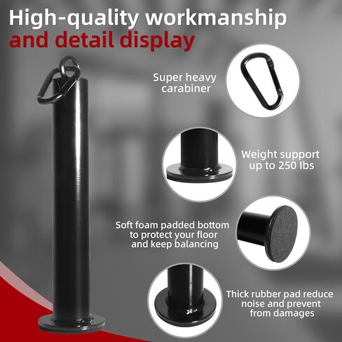 Loading Pin for Weight Plates: Weight Loading Pin with Carabiner Fit 1 inch Olympic Weight Plate for Cable Pulley LAT Pulldown in Kuwait