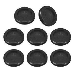 uxcell 8Pcs Rubber Grommets 1-2/8" (32mm) Drill Hole, 1-1/4" (29mm) ID Double Sided Hole Plugs Ring Gasket for Firewall Cable Wire Protecting, Black
