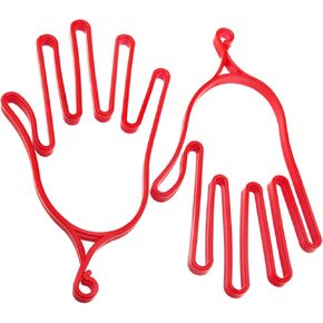 1 pair Golf Hanging Gloves for Outdoor Sport 2pcs Rugged Support Hanger Glove Dryer Shaper Tool Accessories, Red