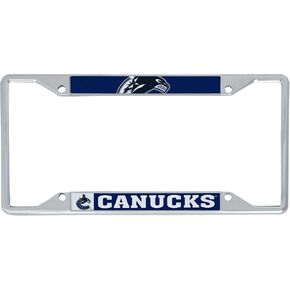 Desert Cactus Vancouver Canucks License Plate Frame Team NHL Metal Car Tag Holder for Front or Back of Car National Hockey League Officially Licensed (Up Close)