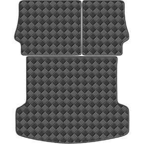 Cargo Mat for 2024 Hyundai Santa Fe 7 Seats Trunk Mat & 2ND+3RD Row Rear Backrest Mat, All Weather Rear Cargo Liner Back Seat Cover Protector