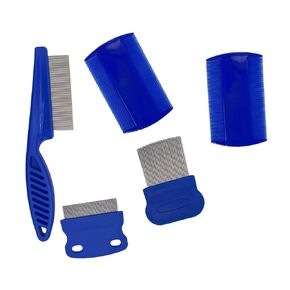 CDOFFICE 5 PCS Flea Lice Combs Grooming Fine Tooth Hair Combs for Dogs Cats