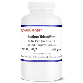 Sodium Thiosulfate, Ultra Pure, Ultra Fine Crystals, 500 Grams (1.1 lb.)