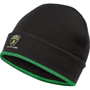 Lamborghini Squadra Corse Team Knitted Beanie Hat Black
