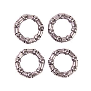 Bike Ball Bearing, Bike Front Hub Bearing Repair,Replacement Mountain Bike Parts Accessories, 3/16"" x 7 Balls, 4 pcs Bicycle Front axle Bearings, standard, argent