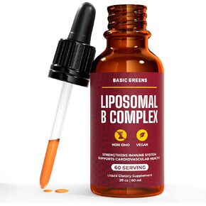 Vitamin B Complex Liquid Drops - Strength Sublingual Formula, Maximizes Absorption & Boosts Energy - B1, B2, B3, B5, B6, B7, B9, B12 - Natural Vegan Supplement for Immunity