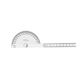 0-180° Round Head Protractor - Angle Finder Craftsman Ruler Machinist Tool,Round Head Finder Measuring Ruler General Tool with 10cm/3.94" Arm for Woodworking