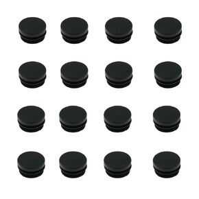 TAODAN 16PCS 32mm Black Round Plastic Plugs Tube End Cap Furniture Upholstery Plug Chair Plug for Bench Leg Table Leg Patio Furniture Inserts