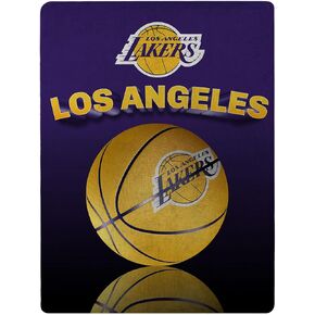 Northwest NBA Los Angeles Lakers Grids Super Plush Micro Raschel Throw, 46-inches x 60-inches, Team Colors