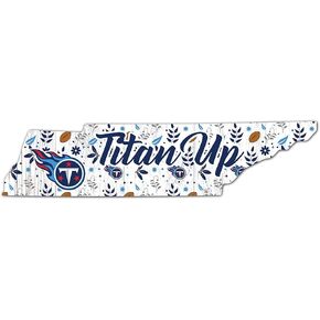 Fan Creations NFL Tennessee Titans Unisex Tennessee Titans Floral State Sign, Team Color, 12 inch