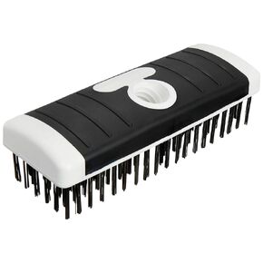 Amazon Basics 6 x 19 Soft Grip, Carbon Steel, Block Wire Brush with Pole Thread, Black, yellow