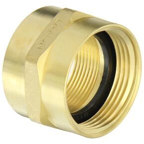Dixon Valve FFH1515F Brass Fire Equipment, Hex Coupling with Cast Finish, 1-1/2" NPT Female x 1-1/2" NST (NH) Female Thread