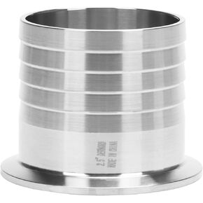 DERNORD 2.5" Tri Clamp to 2.5" Hose Barbed Adapter SUS304 Sanitary Hose Barb Pipe Fitting (2.5 Inch Barb Hose)