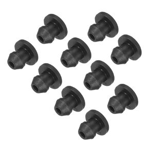 MECCANIXITY Silicone Snap in Locking Hole Plugs,Rubber Panel Seal Cover Flush Type Panel Round for Kitchen Rubber Bulkheads Waterproof Sealing Plugs 5.5mm/0.22 Inch Diameter Black,Pack of 50