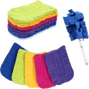 20Pcs 360° Duster Refills, Fleece Refills, Reusable Dusters for Swiffer, Hand Dusters Cleaning Duster Pads, Fleece Refills Washable Dusters for Cleaning, for Cleaning Ceiling Fan Hardwoods, 5 Colors