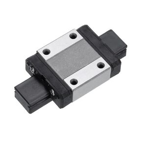 uxcell MGN12C Bearing Steel Sliding Carriage Block with Plastic Anti-Fall Strip for 12mm MGN12 Linear Motion Slide Rail Guide, Silver Tone