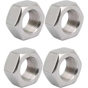 uxcell Hex Nuts, M18x1.5 UNF 304 Stainless Steel Thread Hexagon Nut 4pcs
