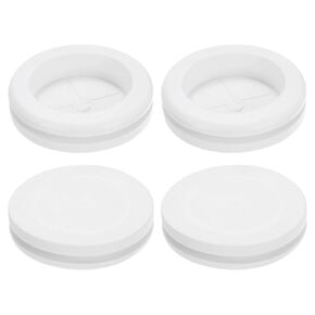uxcell 6Pcs Rubber Grommets 2" (50mm) Drill Hole, 1-3/4" (42mm) ID Double Sided Hole Plugs Ring Gasket for Firewall Cable Wire Protecting, White