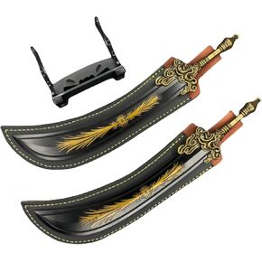 crafthand Hot Game Box Set 2 Piece Starscourge Great Sword Metal Martial Arts Weapon 8.7'' Sword Keychain Collection Cosplay Prop Backpack Decoration Desktop Display Decoration