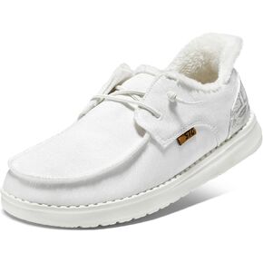 STQ Women's Ease in Loafers丨Orthopedic Fur Lined Ultralight Boat Shoes with Arth Support