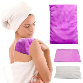 Microwavable Heating Pad, Moist Heat Pad for Pain Relief, Cramps, Menstrual, Tension and Stress, Heat Compress Wrap for Neck, Back, Shoulders, Abdomen, Joints. Clay, Lavender. 1 pcs