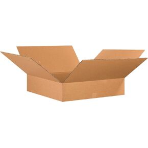 PARTNERS BRAND 26x26x6 Flat Corrugated Boxes, Flat, 26L x 26W x 6H, Pack of 10 | Shipping, Packaging, Moving, Storage Box for Home or Business, Strong Wholesale Bulk Boxes
