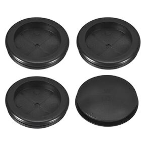 uxcell 4Pcs Rubber Grommets 2-1/8" (55mm) Drill Hole, 2" (48mm) ID Single Sided Hole Plugs Ring Gasket for Firewall Cable Wire Protecting, Black