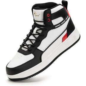 Negash High Top Sneakers for Men - Fashionable and Durable Mens Casual High-Top Sneakers with Premium Leather, Ankle Support for On & Off