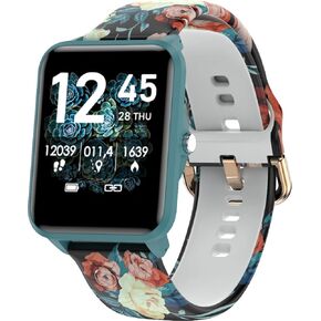bemi Kix-m Smartwatch Fitness Tracker - Heart Rate Monitor, Blood Oxygen, Sleep Tracking, Pedometer Step Calories Tracker - 1.5 Inch Touchscreen IP68 Waterproof Women Men - Green