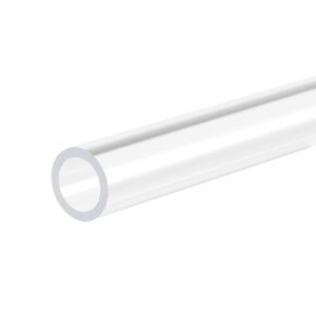 MECCANIXITY Acrylic Pipe Rigid Round Tube Clear 10mm(0.4") ID 14mm(0.55") OD 305mm(12") for Lamps and Lanterns,Water Cooling System