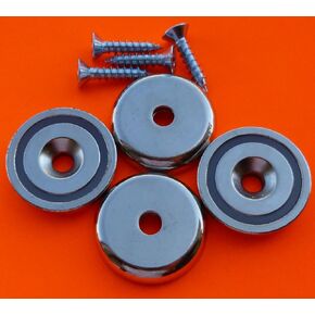 Super Strong Neodymium Cup Magnet 1.5" Countersunk Permanent Magnet, The World’s Strongest & Most Powerful Rare Earth Magnets by Applied Magnets with Screws 4Pc