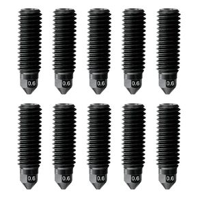 10 pcs Hardened Steel Sidewinder X3 X4 Plus/Pro Nozzles, xirbbo Upgrade 3D Pritner 0.4mm Volcano Sidewinder X3 Nozzle 3D Printer Replacements Parts for Sidewinder X3 X4 Pro/Plus / X4 Plus S1