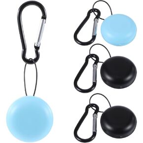 Mabor 4Pcs Ear Plug Case, Earplug Case Round Portable Ear Plug Holder with Keychain, Pocket Mini Storage Case for Business Trip Storage Earbuds Trinkets