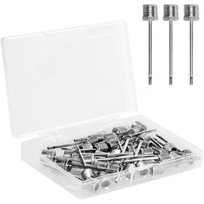 Air Pump Needles for Balls Inflator Needles for Soccer Basketball Football Volleyball Equipment Rugby Balls Replacement Pins with Storage Box