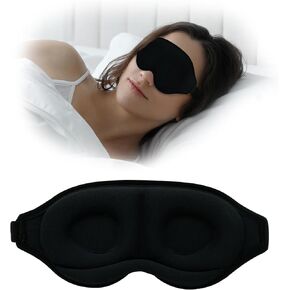 3D Sleep Eye Mask for Side Sleeper 100% Light Blocking Eye Shade CoverAdjustable Strap for Travel