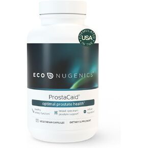 EcoNugenics ProstaCaid – Prostate Health Supplement for Men with Saw Palmetto Extract, Berberine, Turmeric BCM-95 Circumin, Quercetin, DIM, Mushrooms – Helps w/Detox, Immune Support – 120 Capsules