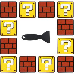 Non Slip Bathtub Stickers, Question & Brick Anti Slip Decal Threads for Shower and Bath Tub with Premium Scraper (4 x 4inch,12+1 Pack)